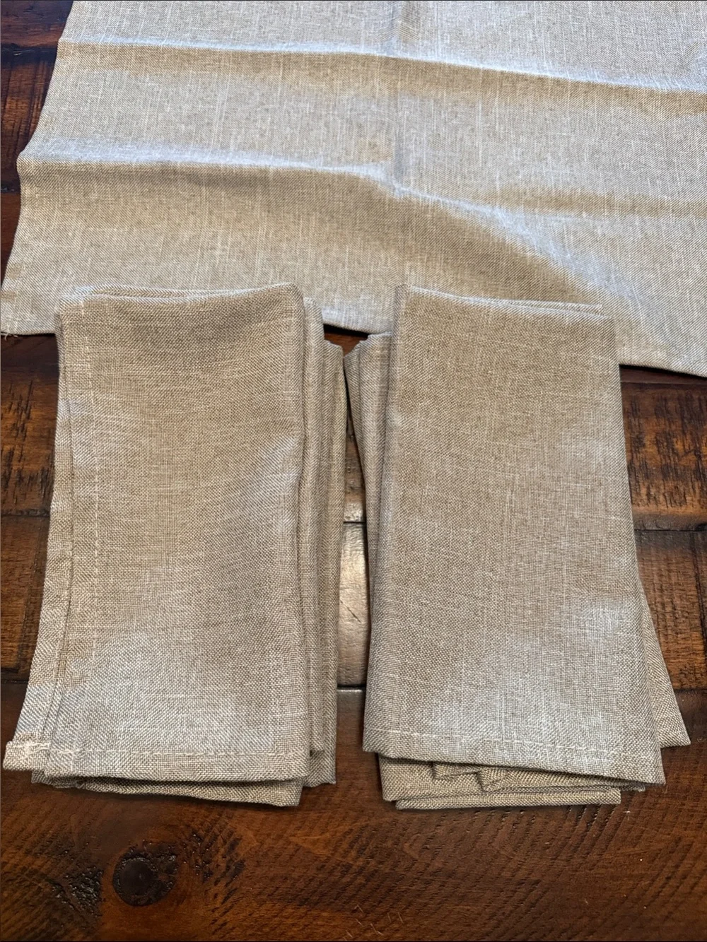8 Beige Napkins by Colordrift. Like new.
